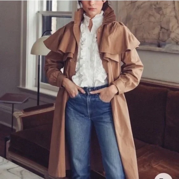 Elegant Tan Trench Coat - Picture 2 of 11